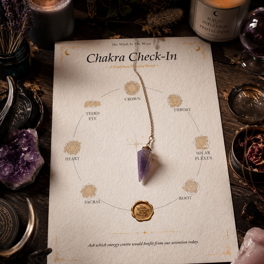 FREE Chakra Check-In Pendulum Dowsing Board (Printable PDF)