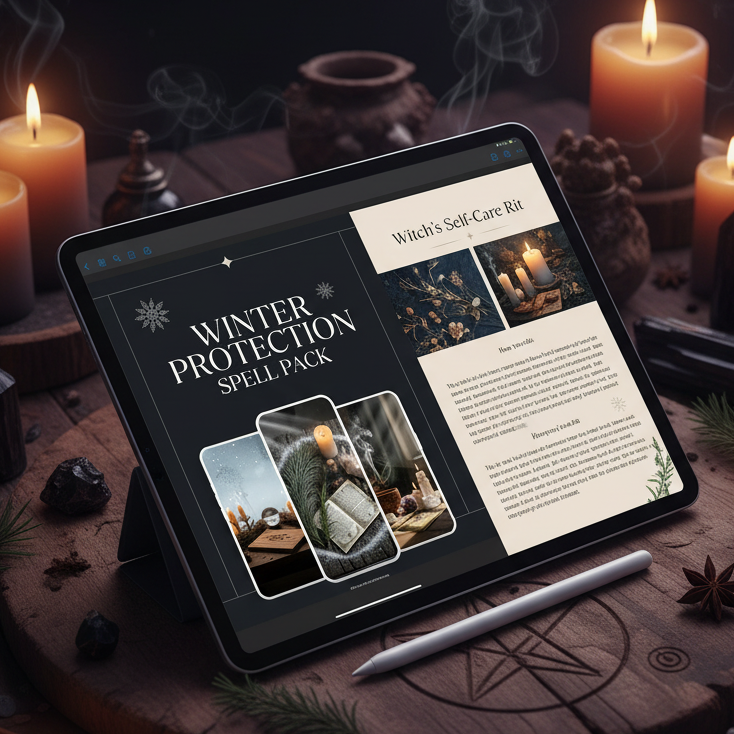 Winter Protection Spell Pack | Energy Protection, Winter Rituals & Seasonal Self-Care Magic Pages
