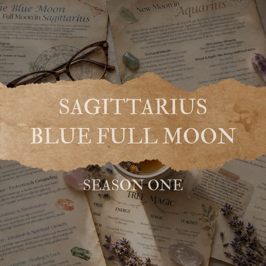 Blue Moon Full Moon in Sagittarius Grimoire Page Season One