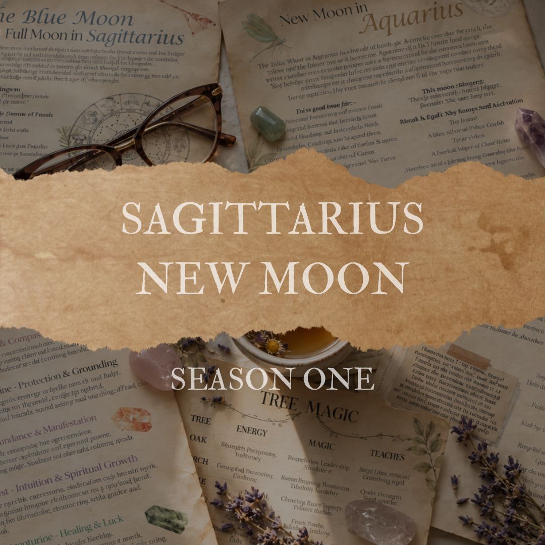 Sagittarius New Moon Grimoire Page Season One