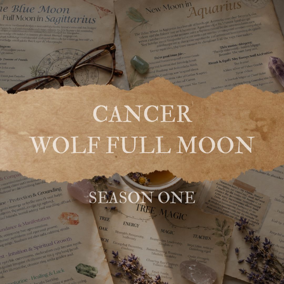 Wolf Moon Full Moon in Cancer Grimoire Page Season One